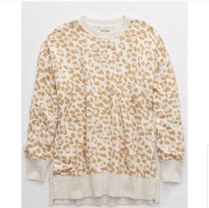 Aerie Desert Sweatshirt Leopard print